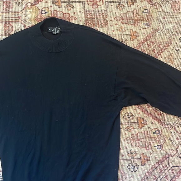Mens Vintage Baracuta mock neck silk blend sweater small black - Picture 5 of 7